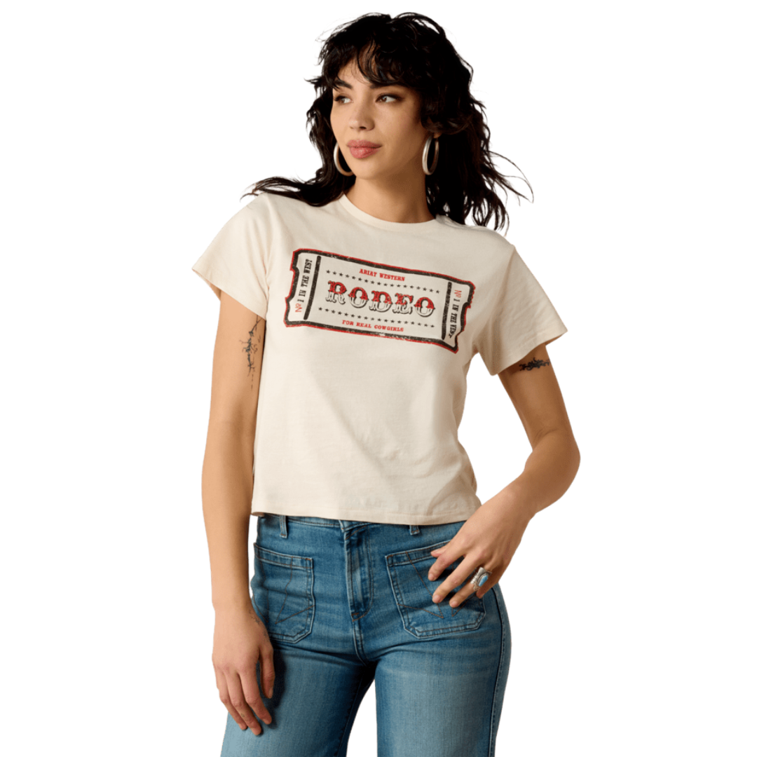 Ariat Ladies One In The West Natural T-Shirt 10082168