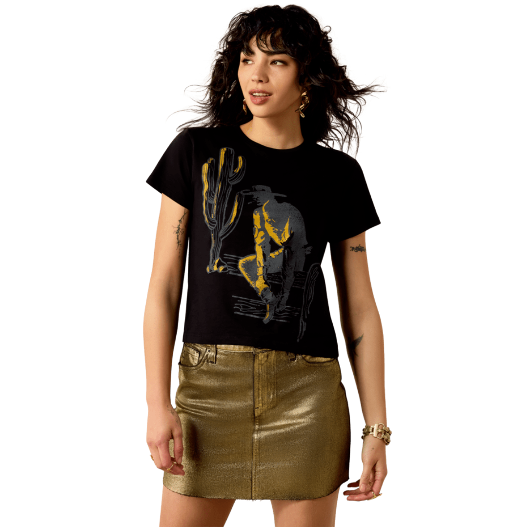 Ariat Ladies Wild West Black Graphic T-Shirt 10082166
