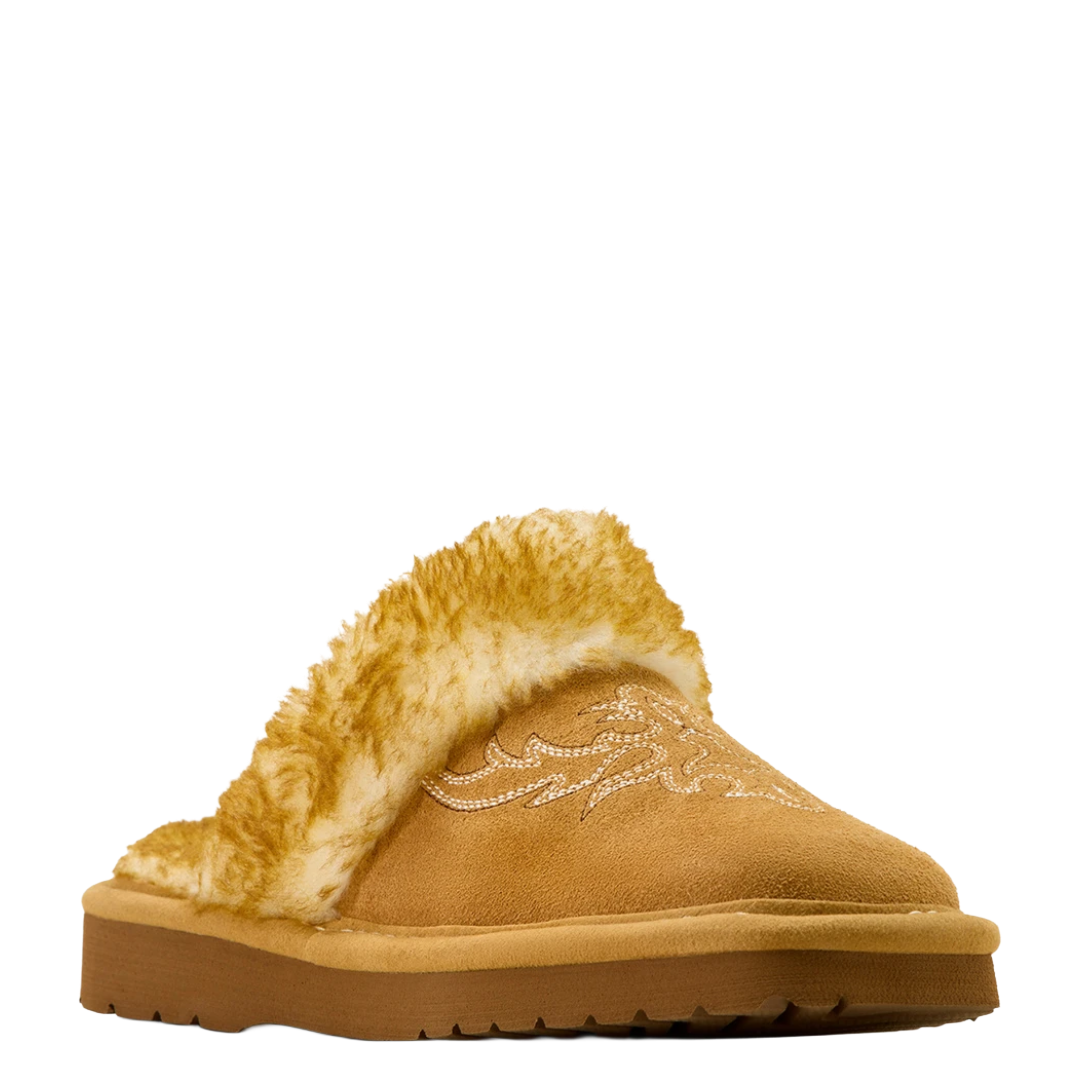 Ariat Ladies Tan Jackie Square Toe Scuff Exotic Slipper AR2830-228