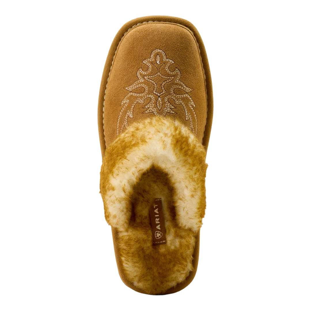 Ariat Ladies Tan Jackie Square Toe Scuff Exotic Slipper AR2830-228