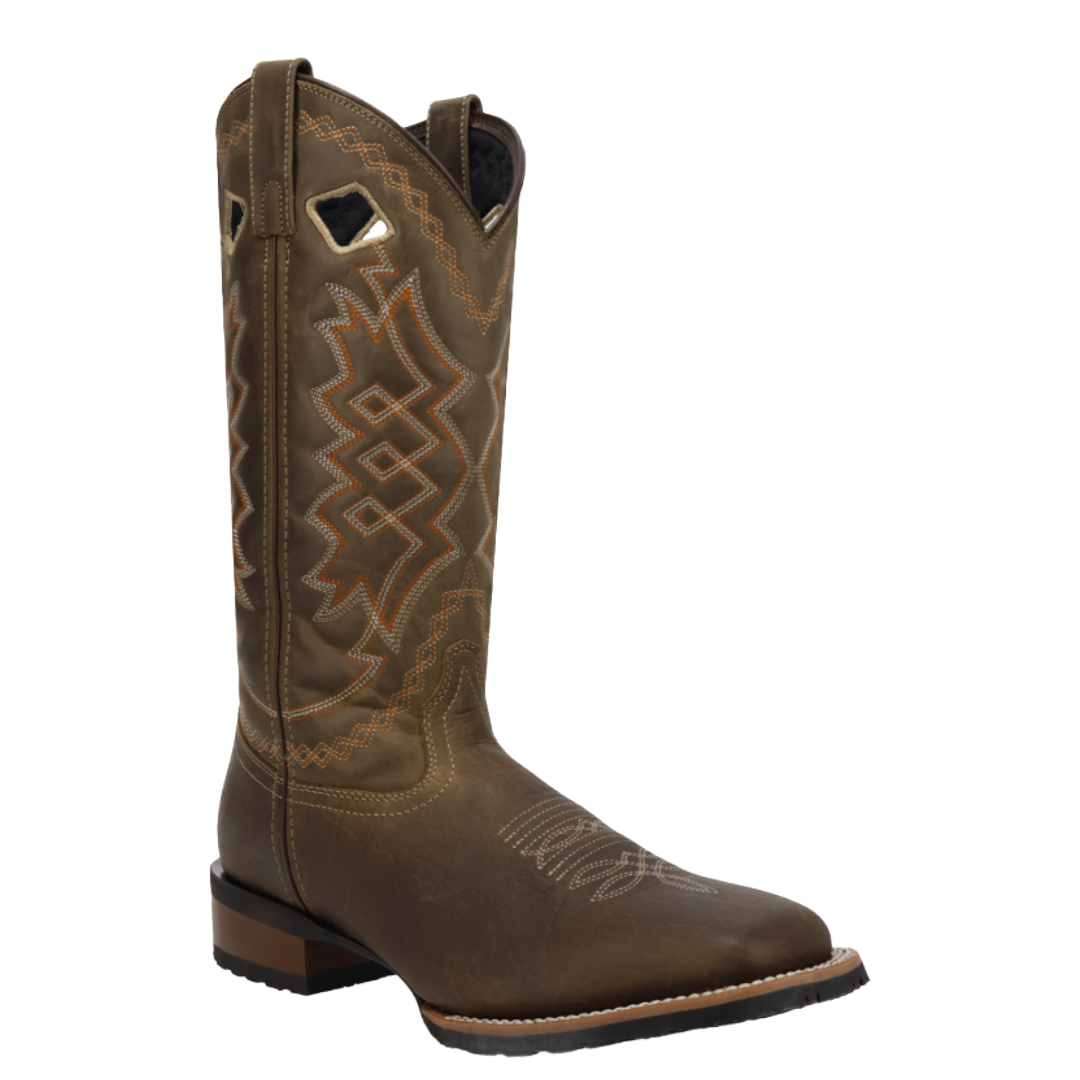 Dan Post Men's Highway Man Dark Brown Leather Western Boot 8040