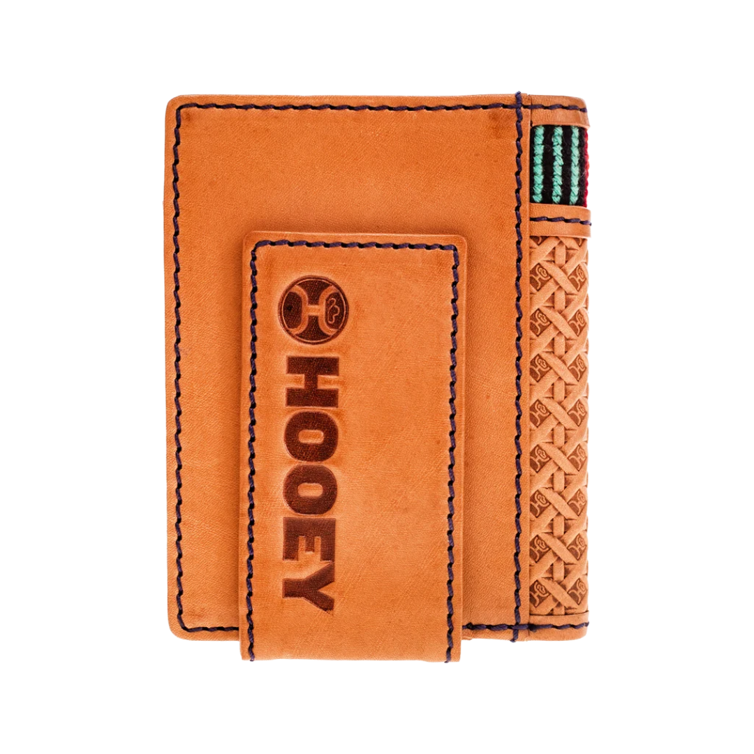 Hooey Tarlo Hands Up Basket Weave Bifold Money Clip HFW022-TNSP
