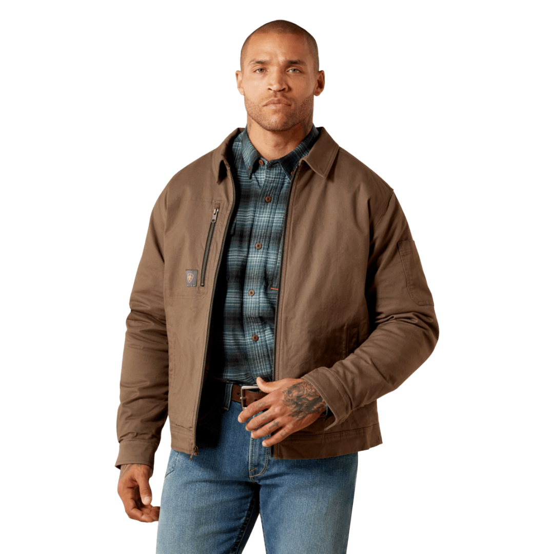 Ariat Men's Rebar Canteen Made Tough Flannel Lined Shop Jacket 10079843