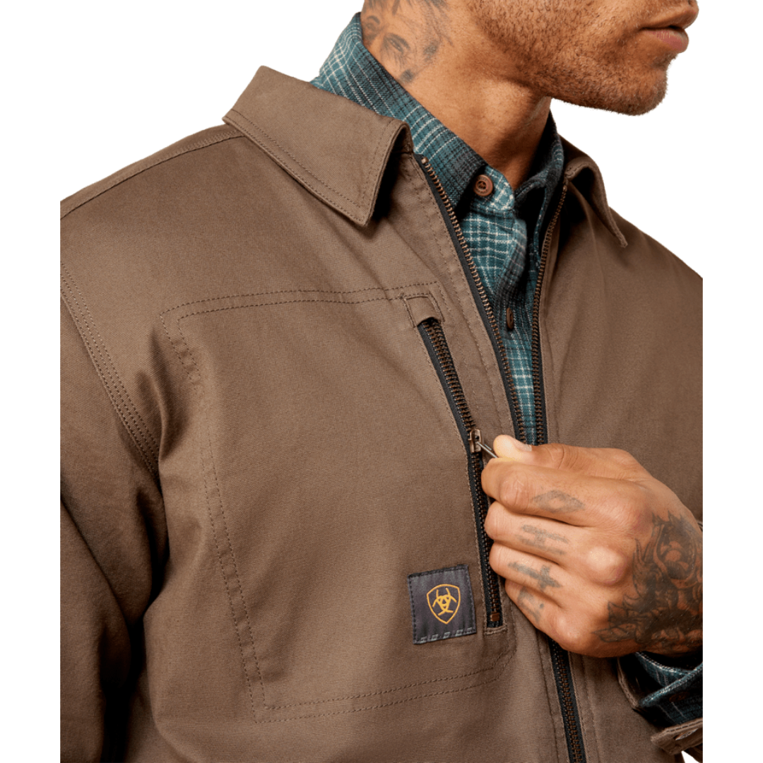 Ariat Men's Rebar Canteen Made Tough Flannel Lined Shop Jacket 10079843