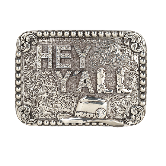 Blazin Roxx Ladies "Hey Y'all" Rectangle Belt Buckle 37932