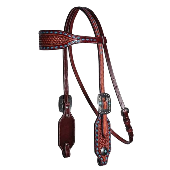 Professional's Choice Basket Weave Browband Headstall