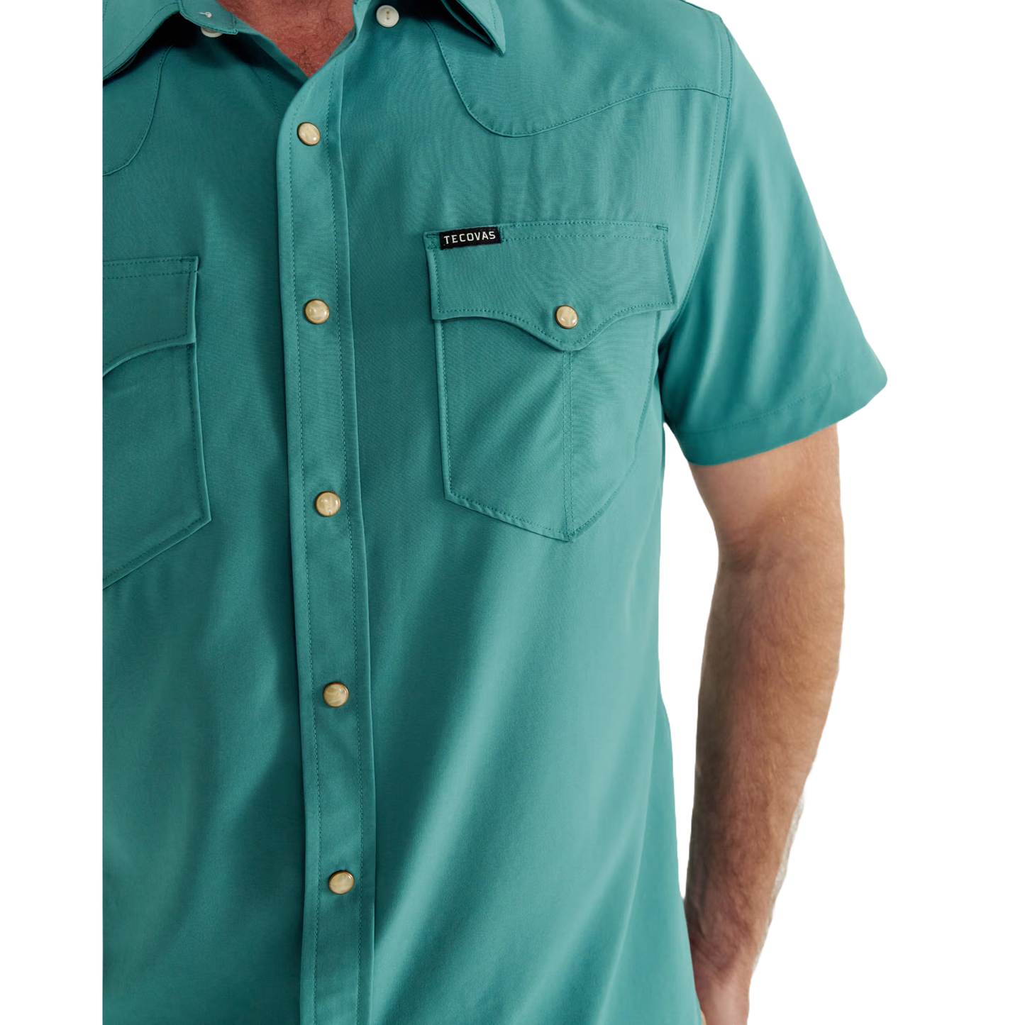 Tecovas Men's Performance Western Deep Jungle Pearl Snap Shirt 40362-DJG