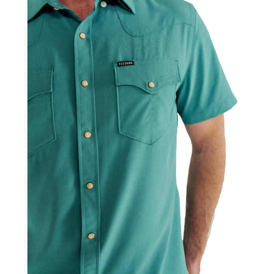 Tecovas Men's Performance Western Deep Jungle Pearl Snap Shirt 40362-DJG