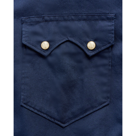 Tecovas Men's Navy Vintage Weight Sawtooth Pearl Snap Shirt 40365