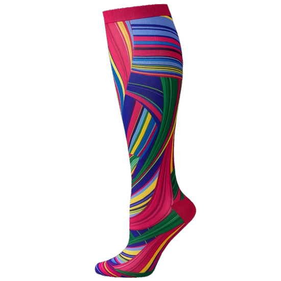 Ovation Ladies Braided Colors Over The Calf Boot Socks 464158-2293