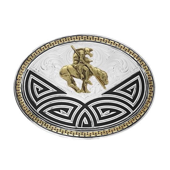 Montana Silversmiths Men's Bold Southwest Silver & Gold Buckle 50317-595