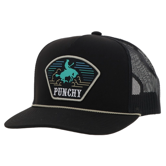Hooey Punchy Western Black & Turquoise Trucker Cap 5032T-BK