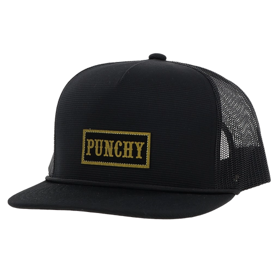Hooey Men's Punchy Black With Gold Trucker Cap 5033T-BK