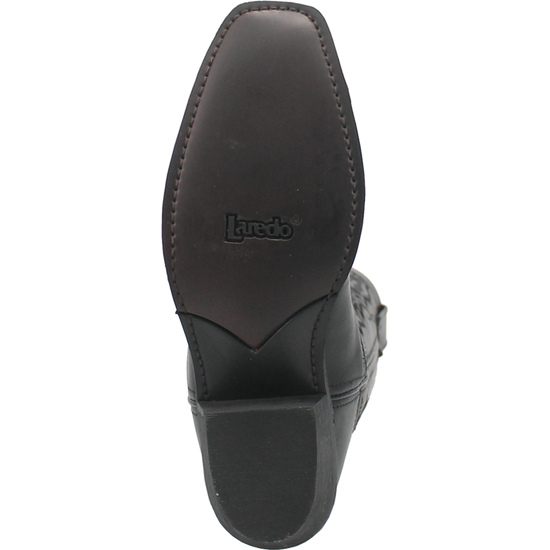 Laredo Ladies Harleigh Square Toe Black Leather Western Boots 51140-BK