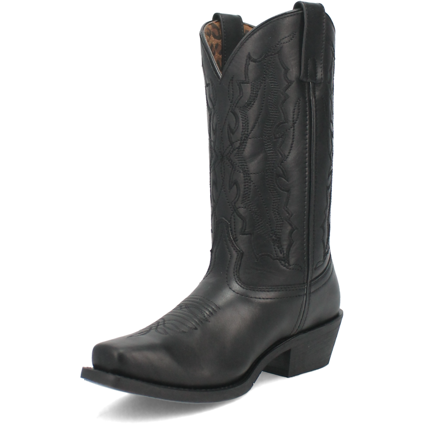 Laredo Ladies Harleigh Square Toe Black Leather Western Boots 51140-BK