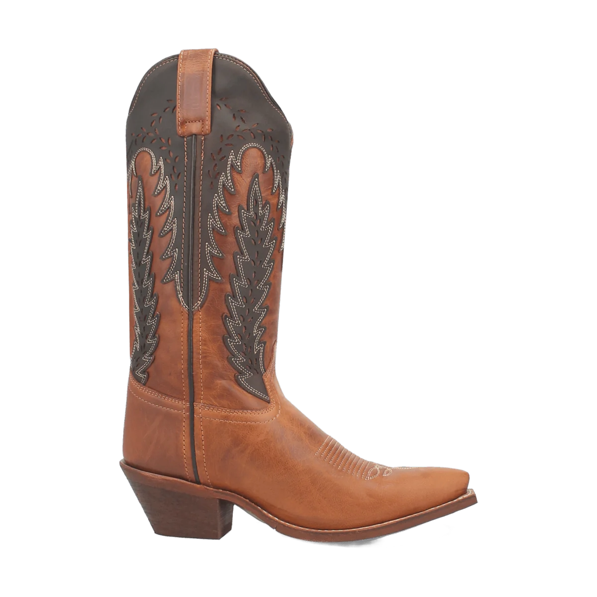 Laredo Ladies Farah Overlay Honey Brown Leather Boots 52213