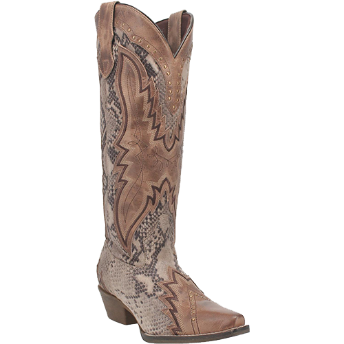 Laredo Ladies Shawnee Reptile Tan Western Boots 52461