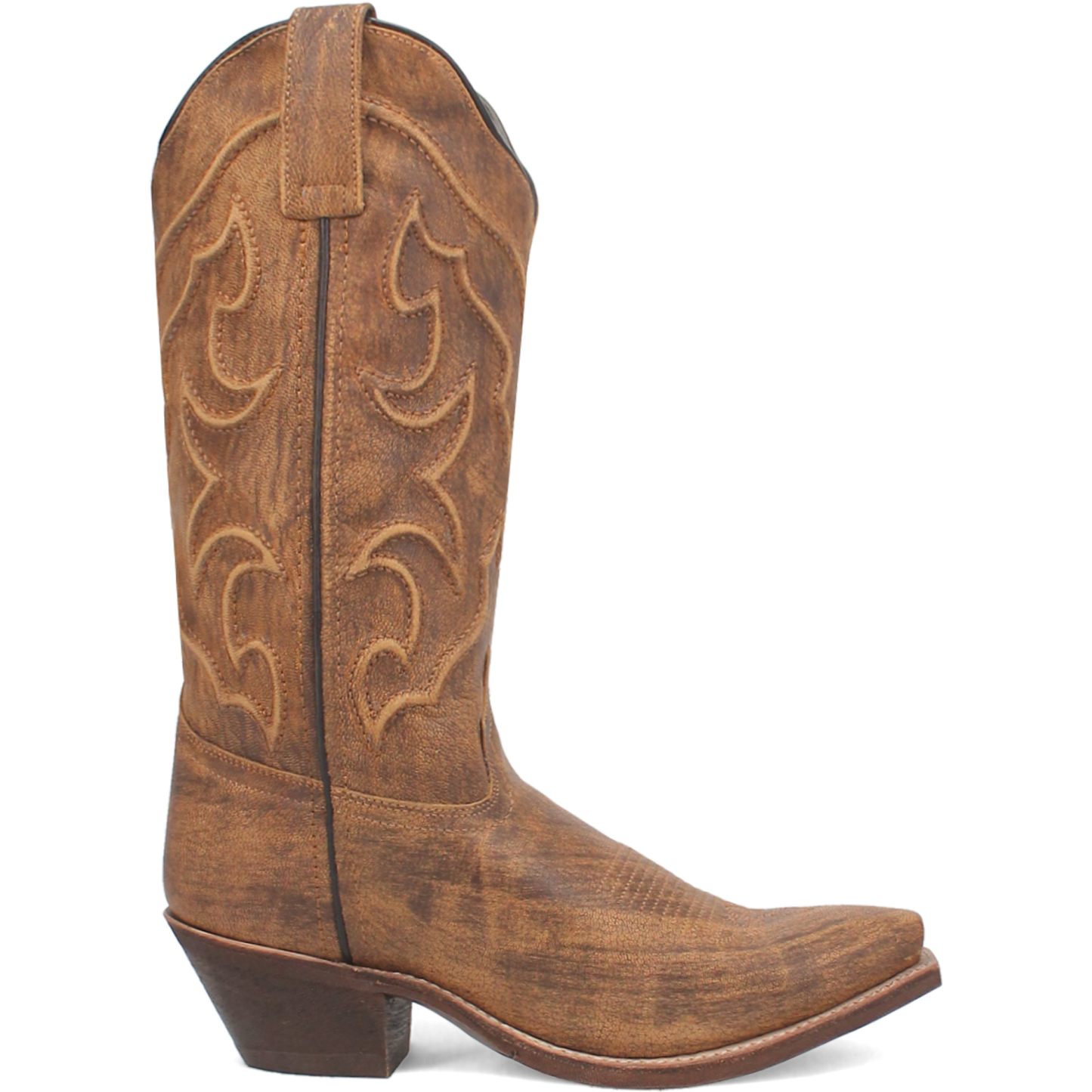 Laredo Ladies Reva Snip Toe Honey Brown Western Boots 54267