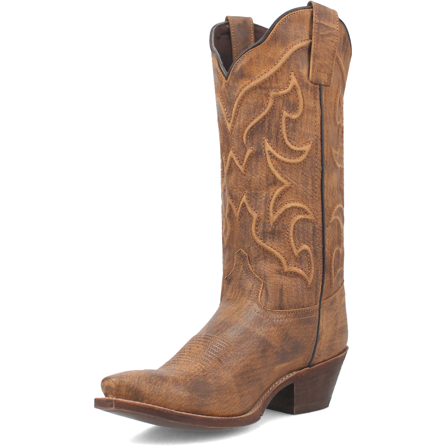 Laredo Ladies Reva Snip Toe Honey Brown Western Boots 54267