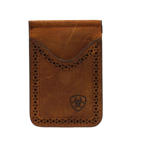 Ariat® Men's Medium Brown Distressed Card Case Wallet A3513044