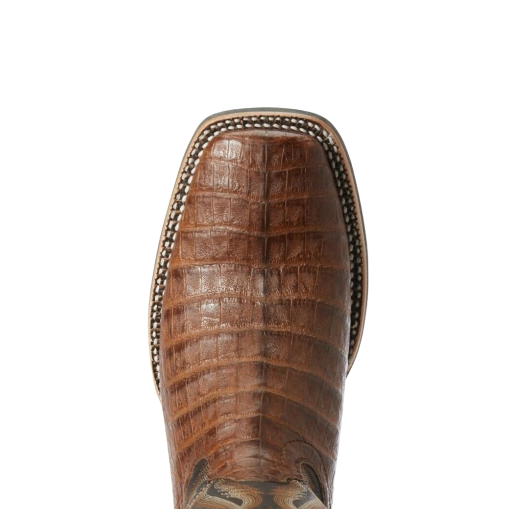 Ariat® Men's Double Down Caramel Caiman Belly Square Toe Boot 10034030