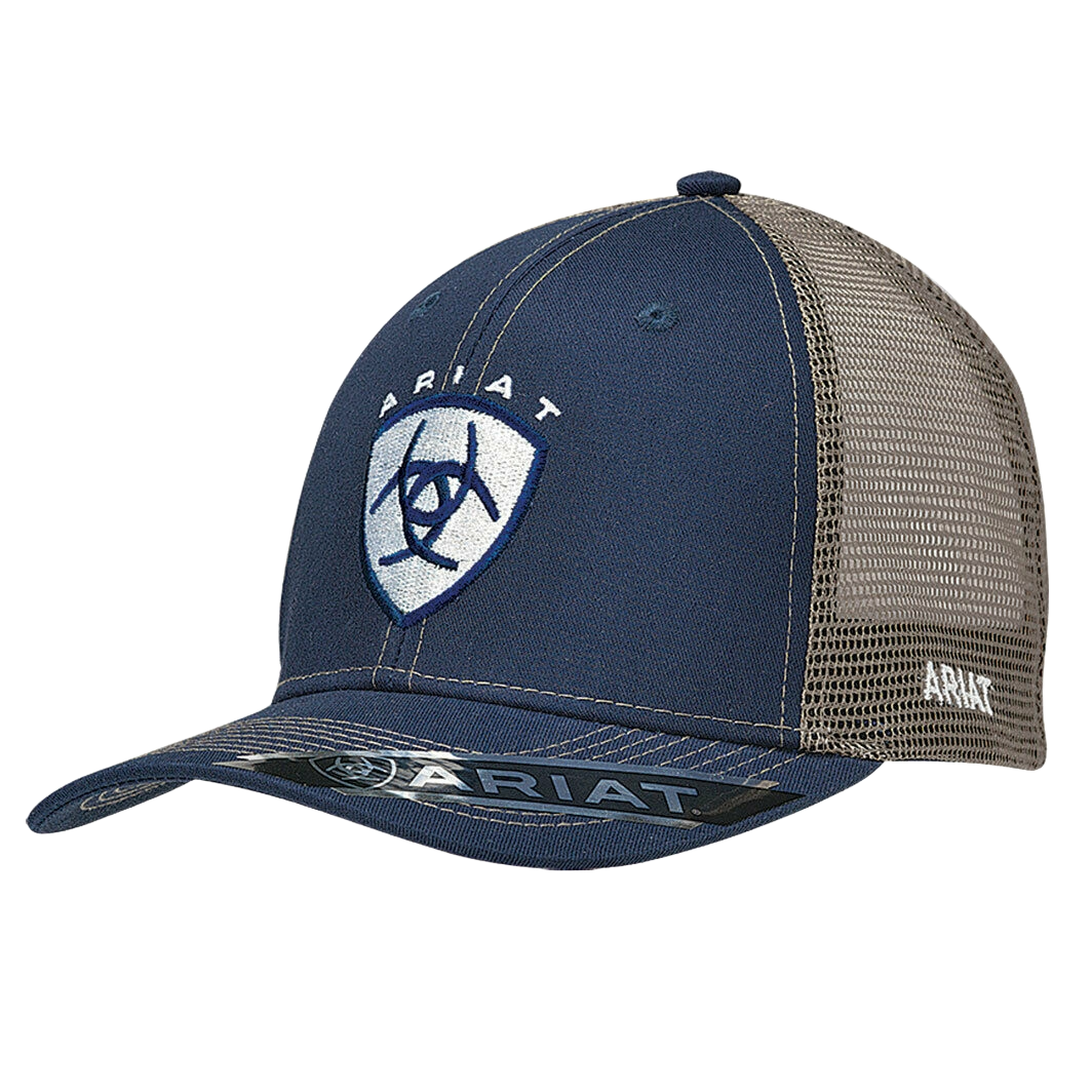 Ariat® Men's Navy Shield Logo Snapback Ball Cap 1595303