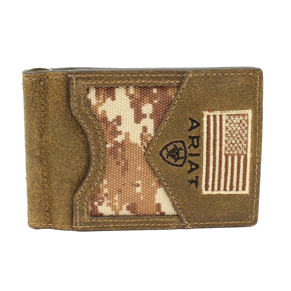 Ariat® Men's Digital Camo USA Flag Bi-Fold Wallet A3536944