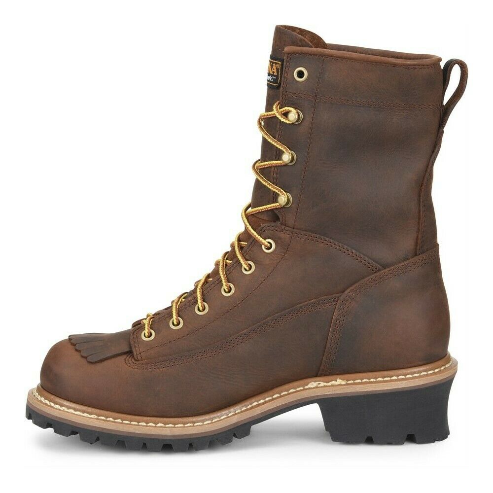Carolina® Men's Spruce Logger 8" Waterproof Steel Toe Work Boots CA8824