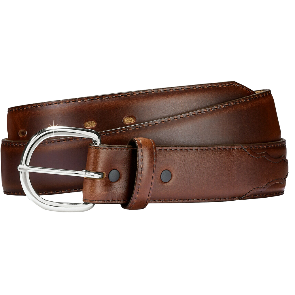 Justin Men's Classic Western Brown Leather Belt 53717