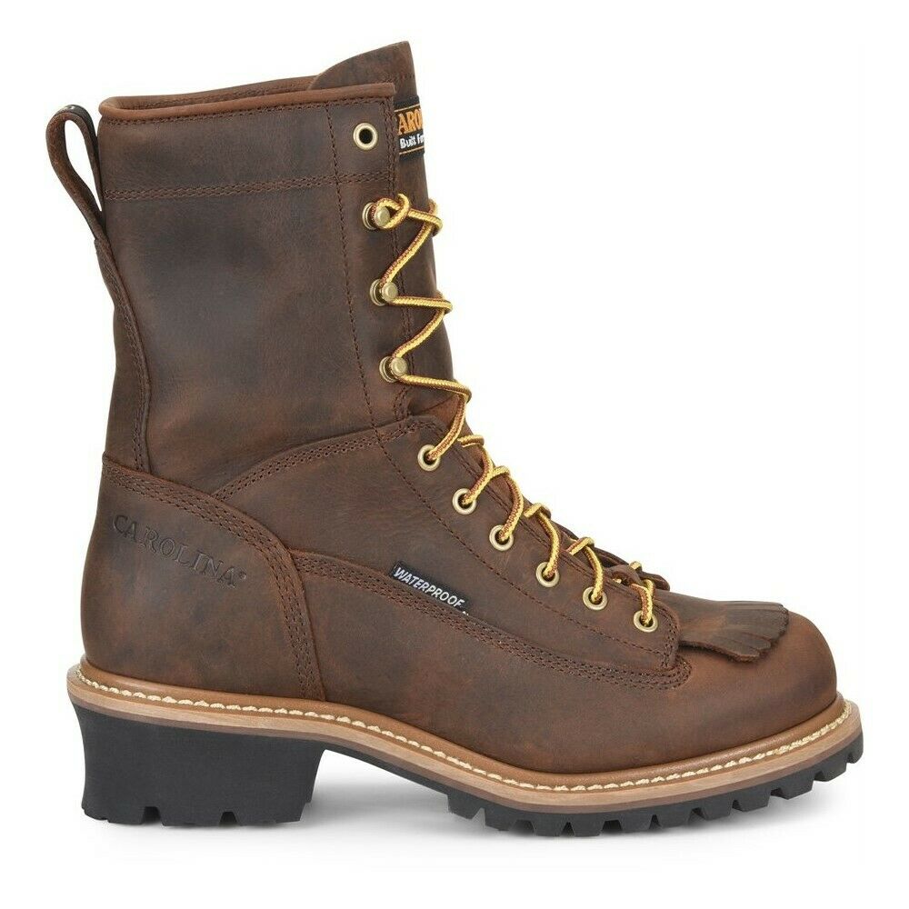 Carolina® Men's Spruce Logger 8" Waterproof Steel Toe Work Boots CA8824