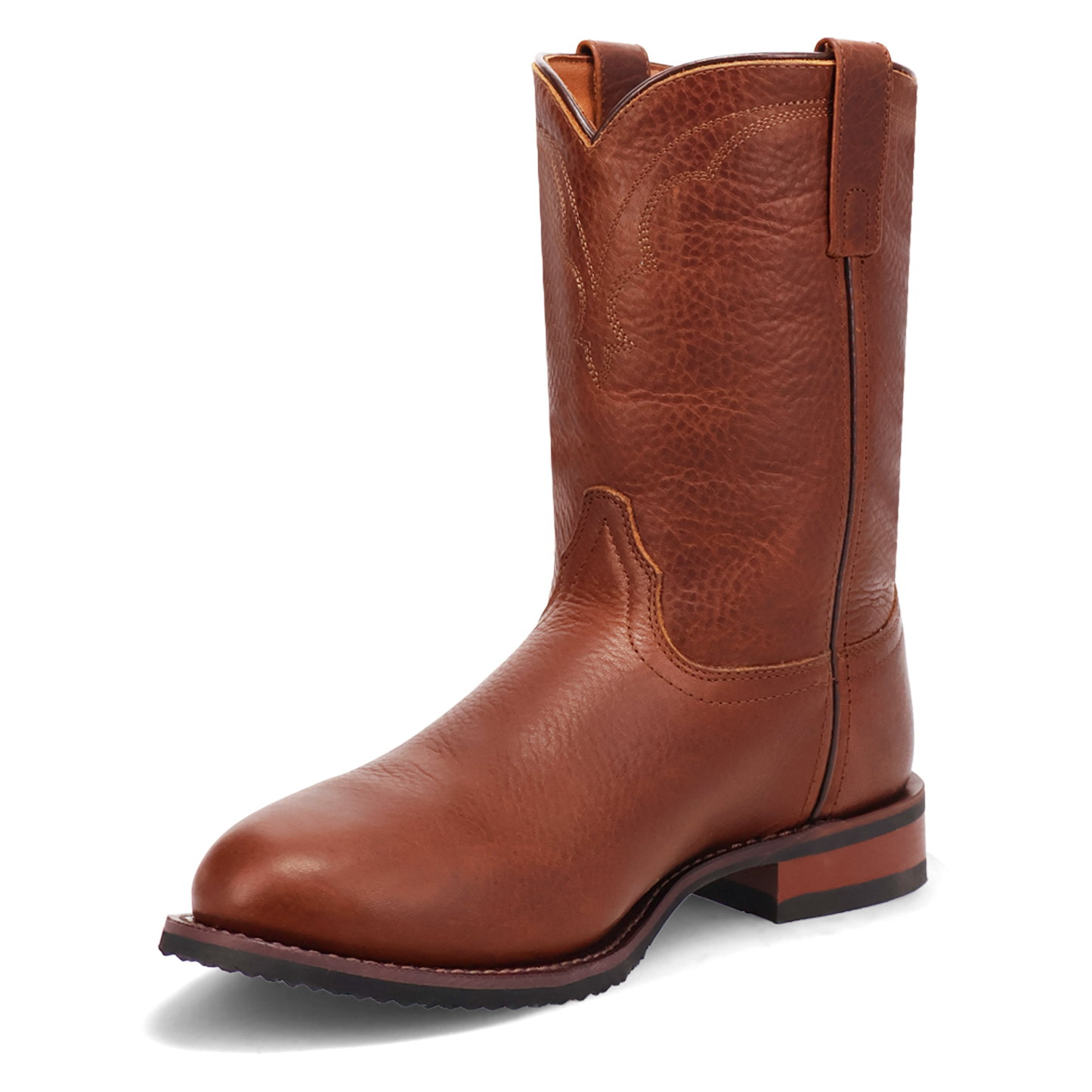 Laredo Men's Vaughn Round Toe Tan Leather Roper Boots 62113