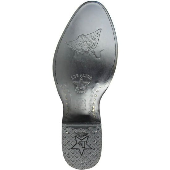 Los Altos Men's Stingray Leather Single Stone Black Western Boot 651205