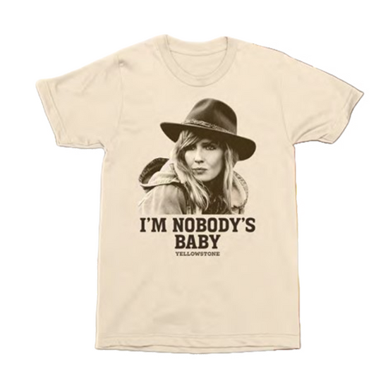 Changes Yellowstone 'I'm Nobody's Baby' Natural Tan Short Sleeve T-Shirt 66-301-359