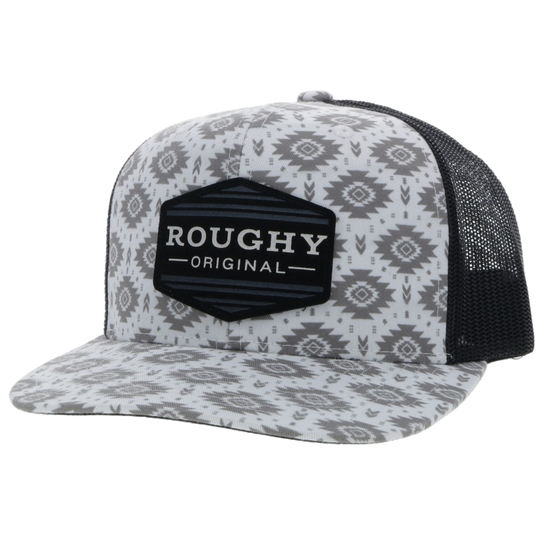 Hooey "Tribe" Roughy 6-Panel White/Black Trucker Hat 4040T-WHBK