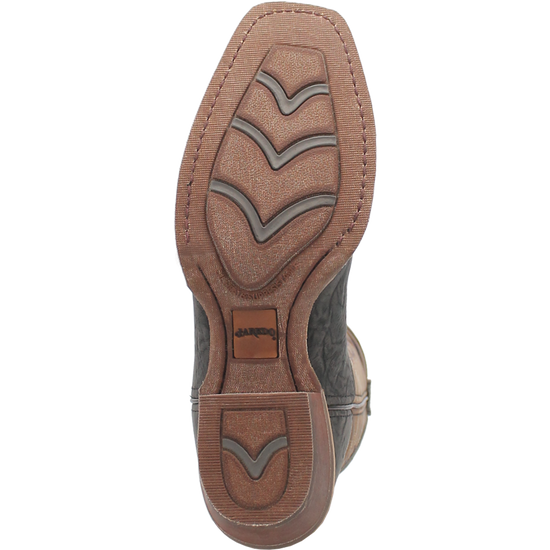 Laredo Men's Walker Square Toe Grey & Tan Leather Boots 68473