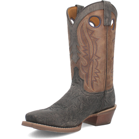 Laredo Men's Walker Square Toe Grey & Tan Leather Boots 68473