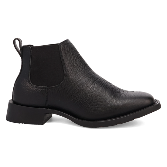 Laredo Men's Devin Black Leather Western Ankle Boot 70008