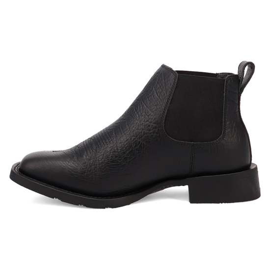 Laredo Men's Devin Black Leather Western Ankle Boot 70008