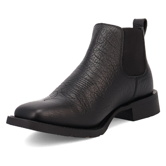 Laredo Men's Devin Black Leather Western Ankle Boot 70008