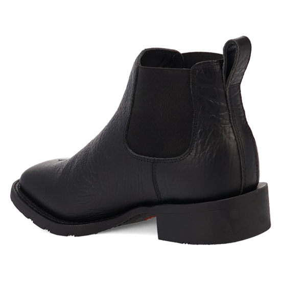 Laredo Men's Devin Black Leather Western Ankle Boot 70008