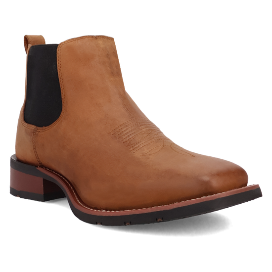 Laredo Men's Devin Tan Leather Western Ankle Boot 70009