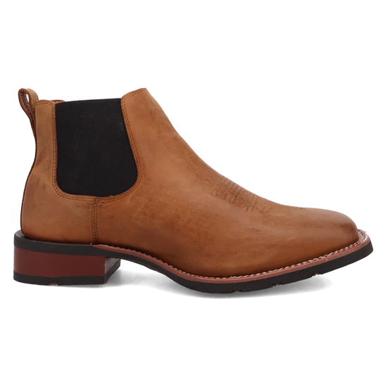 Laredo Men's Devin Tan Leather Western Ankle Boot 70009