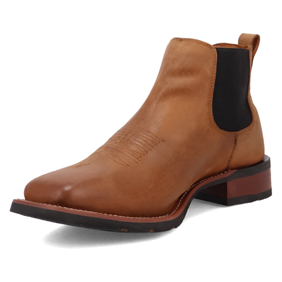 Laredo Men's Devin Tan Leather Western Ankle Boot 70009