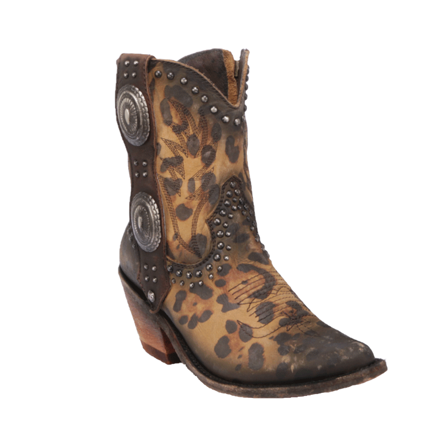 Liberty Black Ladies Shirley Chita Miel Concho Cheetah Boots LB-712979