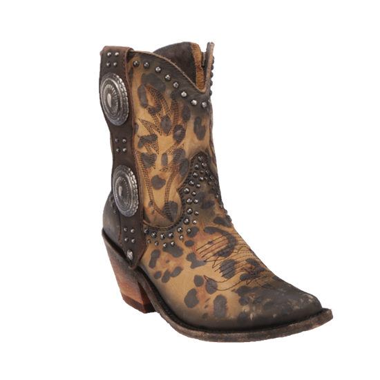 Liberty Black Ladies Shirley Chita Miel Concho Cheetah Boots LB-712979