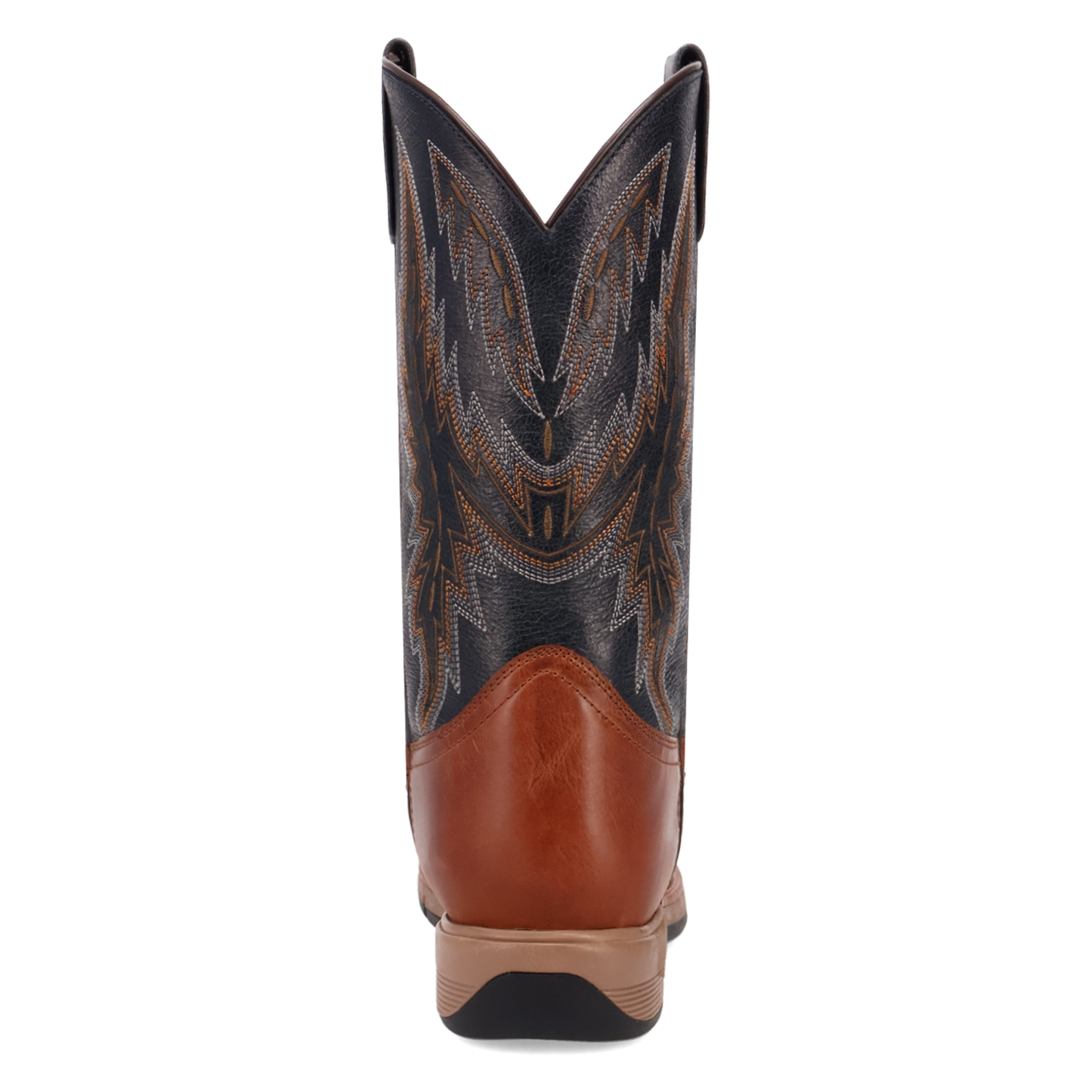 Laredo Men's Vapor Broad Square Toe Cognac & Black Leather Boots 8018