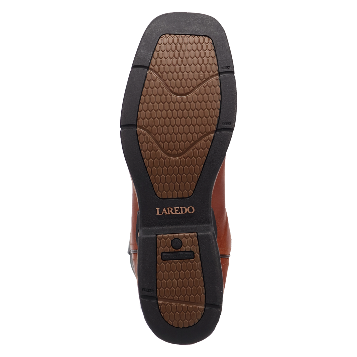 Laredo Men's Vapor Broad Square Toe Cognac & Black Leather Boots 8018