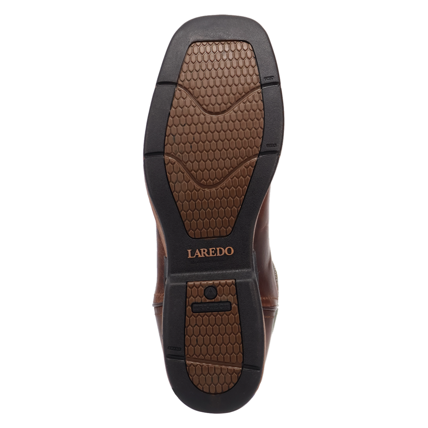 Laredo Men's Alloy Broad Square Toe Tan & Green Leather Boots 8019