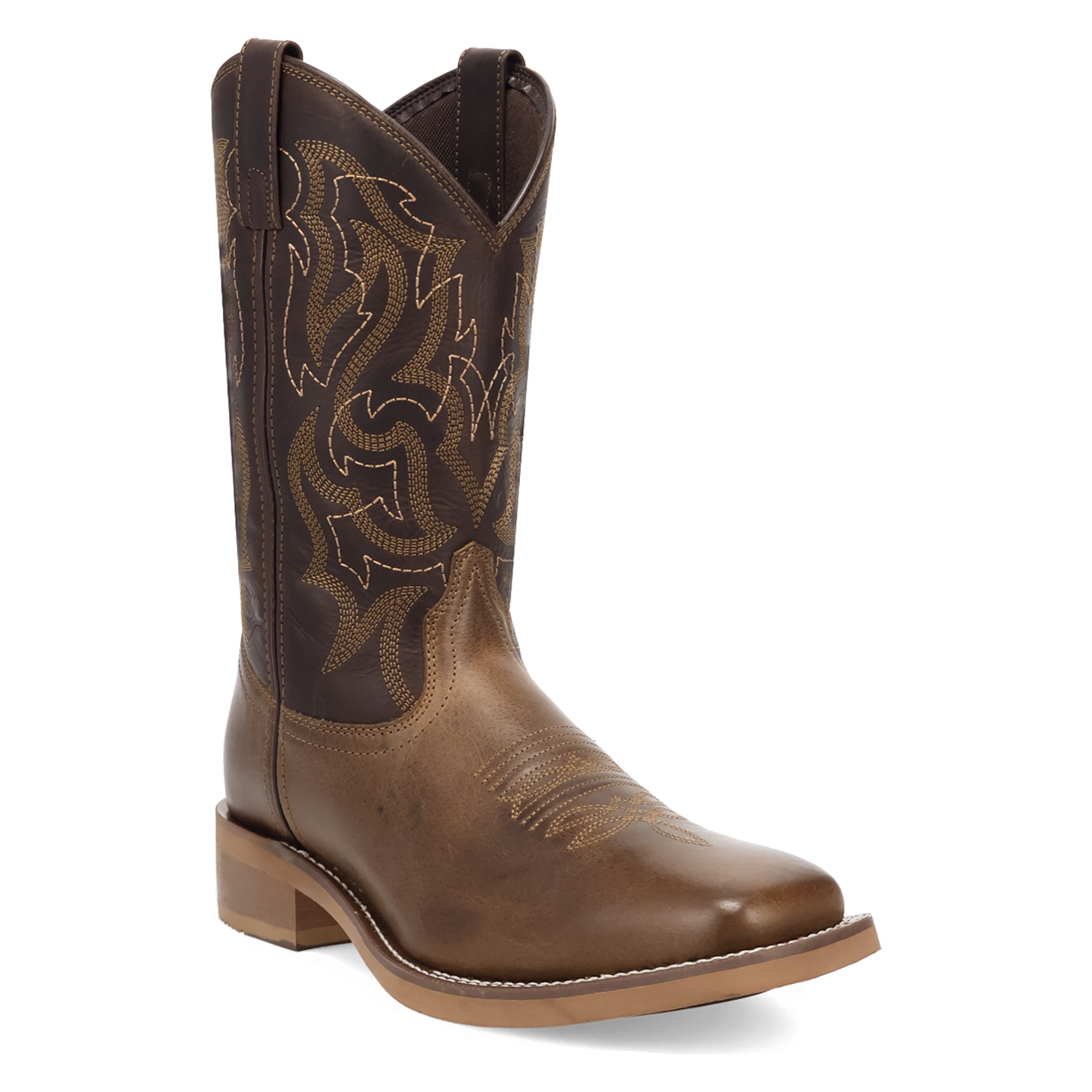 Laredo Men's Chisholm Embroidered Chocolate Brown Western Boot 8045