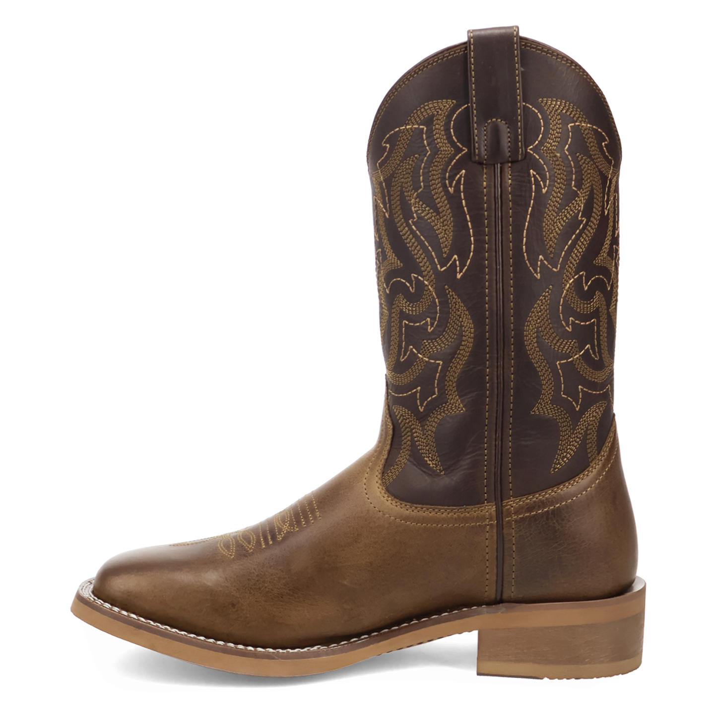 Laredo Men's Chisholm Embroidered Chocolate Brown Western Boot 8045